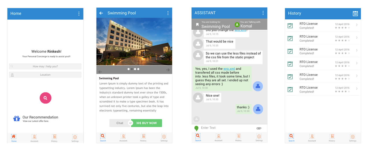 UX for Concierge App