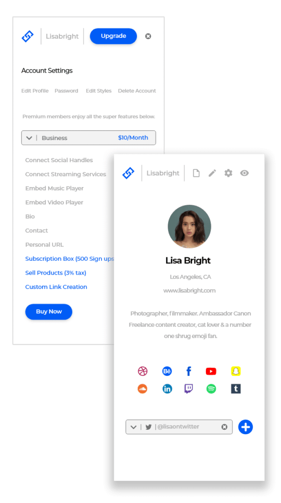 Influencer Dashboard App Design