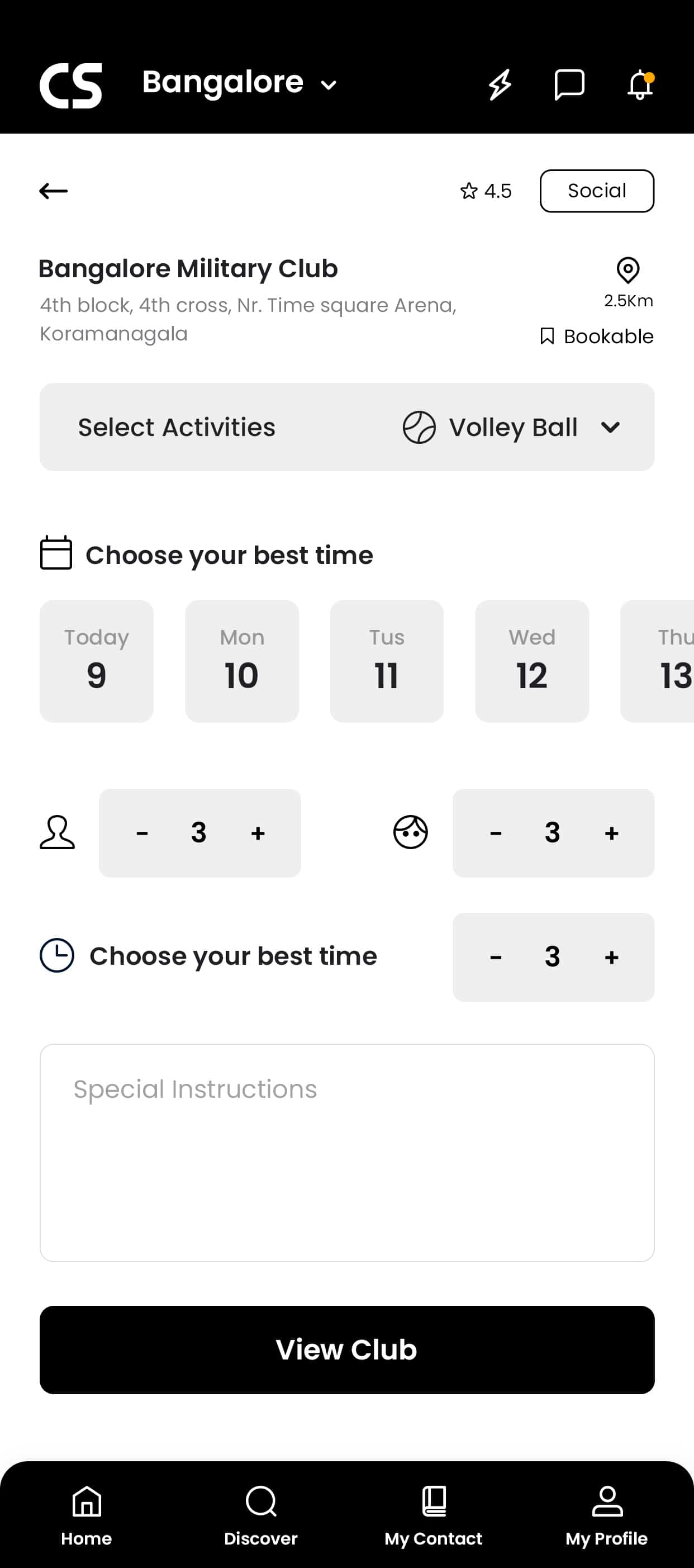 Rapid booking