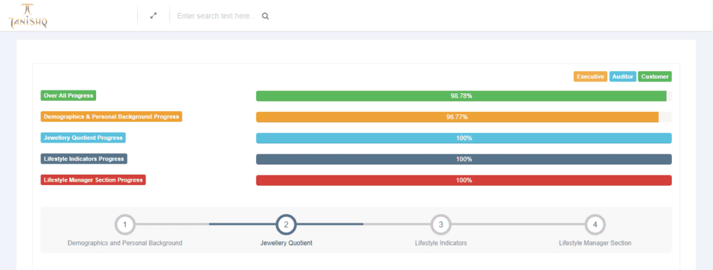 Main Dashboard of the Data Analytics Software